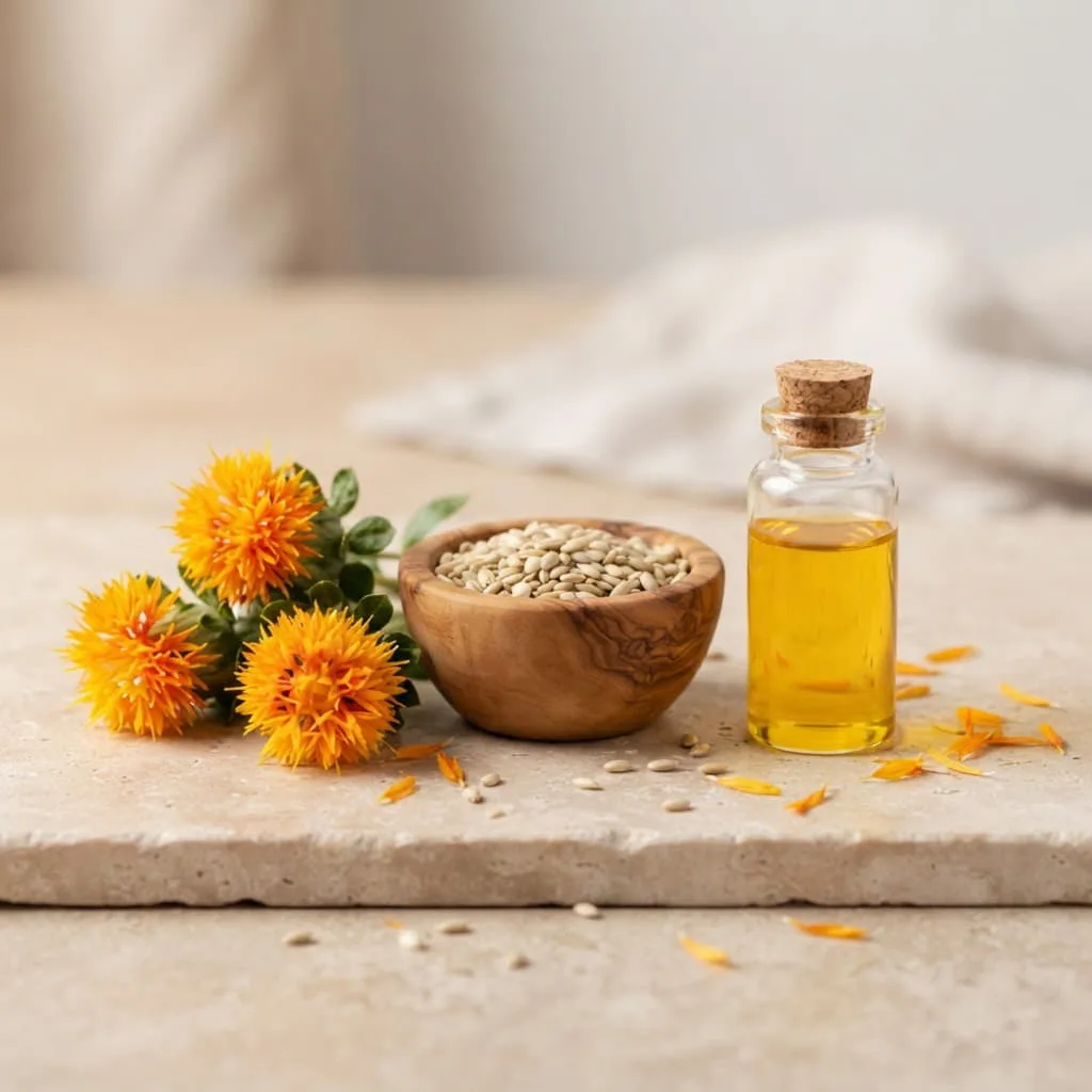 Safflower flower extract, an ingredient of Penetrex Balm